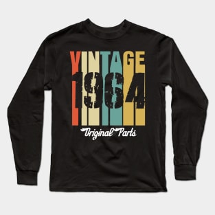 Vintage 1964 Original Parts Retro Vintage Birthday Gifts 56s Long Sleeve T-Shirt